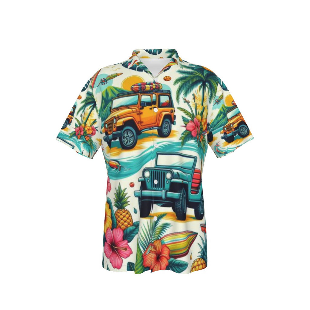 Island Adventures! Men's Hawaiian Shirt With Pocket