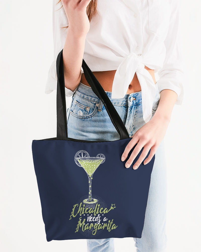 CHICALICA Needs a Margarita! Canvas Zip Tote