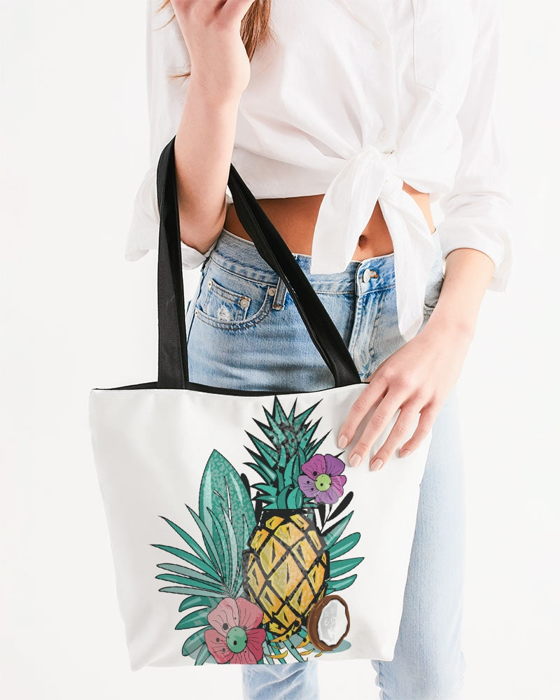 Island Time! Canvas Zip Tote